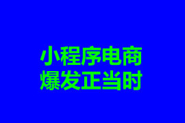 小程序電商：爆發(fā)正當(dāng)時【廣州小程序開發(fā)】