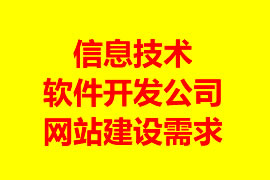 信息技術(shù)及軟件開發(fā)公司建站需求